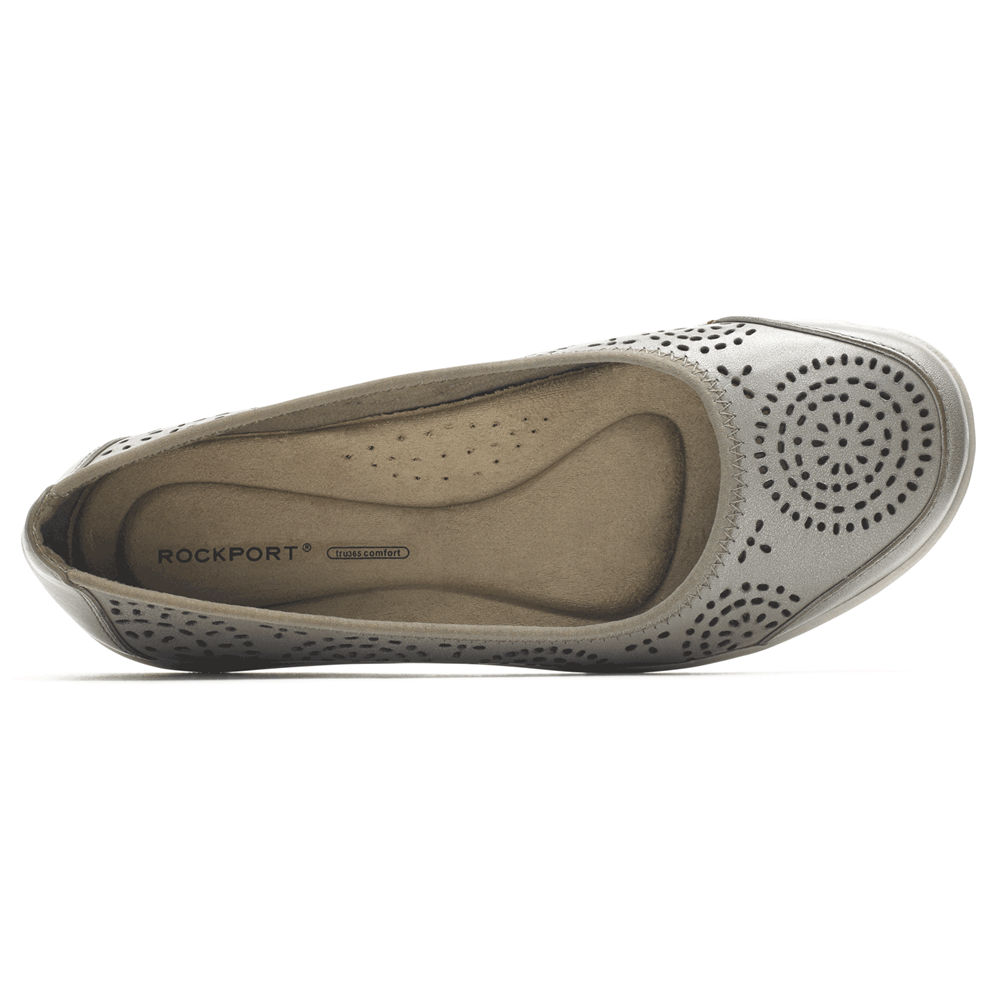 Rockport Womens Slip-On Grey - Daisey Ballet - UK 209-TVZMQS